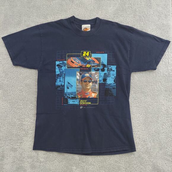 Jeff Gordon T-Shirt Graphic Racing Dupont XL Blue 2005 Winners Circle 24 - Picture 1 of 12
